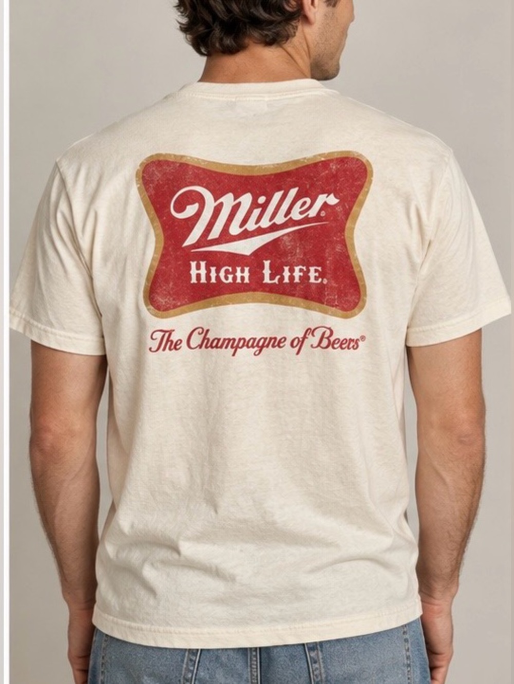 Tilly's Miller High Life Cream Tee